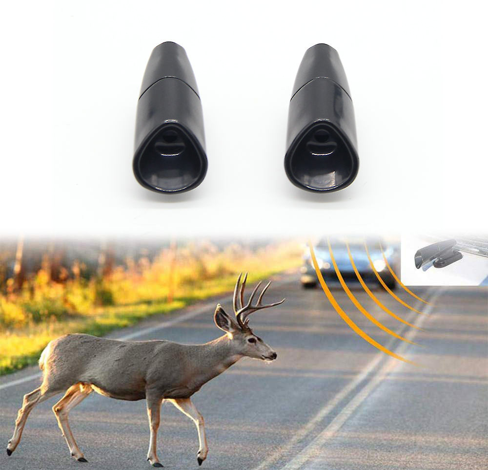 2pcs Car Grille Deer Animal Warning Whistle Repeller Alert Safety Accessories - Foto 6