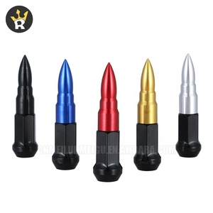 फैक्टरी कम कीमत वाले एल्यूमीनियम बुलेट स्टील व्हील नट कैप 12 मिमी x 1.5 12 मिमी x 1.25 ब्लैक व्हील स्पाइक लुग नट - Product Image 3