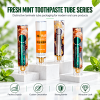 Tube de dentifrice en aluminium plastique brillant ABL, imprimé UV, logo personnalisé, bouchon à vis 12,7-35 mm, emballage pour soins bucco-dentaires