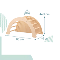 Triángulo de Escalada Montessori de Madera para Niños Pequeños, Equipo de Escalada Seguro para Interiores