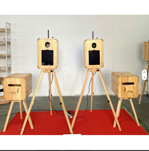 YPT Cabina Fotografica Retrò in Legno per Feste/Matrimoni con Touchscreen da 18,5 Pollici, Wi-Fi, Bluetooth Compatibile con <span class=keywords><strong>iPad</strong></span>/Fotocamera, Smartphone, SLR e Telecomando - Product Image 6
