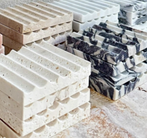 Lussuosa Portasapone in Pietra Naturale Ecologico e Impermeabile, Design Europeo in Marmo Durevole per Hotel, Bagno, Cucina e Uso Esterno - Product Image 3