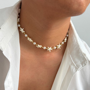 <span class=keywords><strong>Collar</strong></span> de <span class=keywords><strong>Perlas</strong></span> con Estrella de Mar Estilo Bohemio para <span class=keywords><strong>Hombre</strong></span>, Collares de Estilo Hip-hop, Joyería - Product Image 4