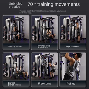 Peralatan Kebugaran Komersial Multifungsi Baja Rumah Tangga Smith <span class=keywords><strong>Fitness</strong></span> <span class=keywords><strong>Trainer</strong></span> Squat Rack Stasiun Khusus - Product Image 4