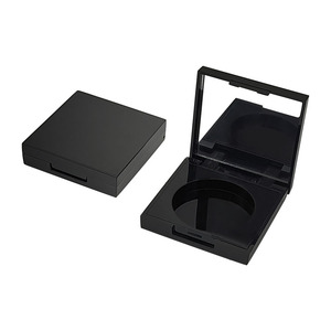 Blush Case Packaging Plastic Package Box Square Compact Powder Container Clear Plastic Customized