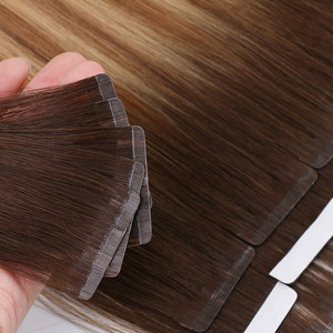 Extensions de <span class=keywords><strong>cheveux</strong></span> vierges européennes 100% naturelles à bandes adhésives invisibles, lisses, ondulées, avec mèches balayage, qualité salon, <span class=keywords><strong>cheveux</strong></span> humains de luxe - Product Image 2