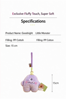 Z Promotion : Porte-clés Monstre en Peluche Mignon à Grande Bouche, Compagnon de Table, Jouet de Collection Portable