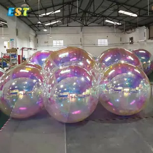 Top quality event party inflatable colorful mirror balloon, PVC inflatable mirror ball for sale