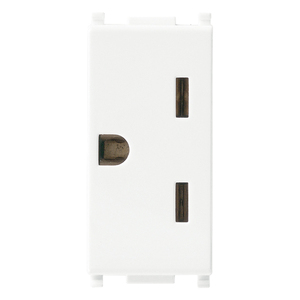 2P+T 15A American White <b>Socket</b> 4.1x2.8x5.3cm <b>Wall</b> Outlet <b>Plug</b> <b>Socket</b> - Product Image 1