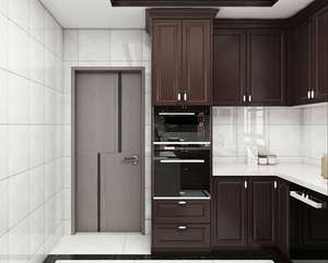 Dosseret de cuisine moderne en mélamine imperméable en forme de U, placage de bois durable en contreplaqué pour villa et appartement - Product Image 5