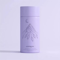 Boîte d'emballage de thé durable de luxe, écologique, cylindrique, refermable, tube en papier pour l'emballage du thé