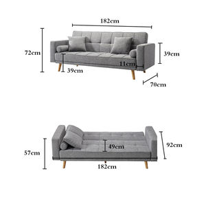 أريكة مريحة عصرية من 3 مقاعد Winforce أثاث حديث مع سرير - Product Image 6