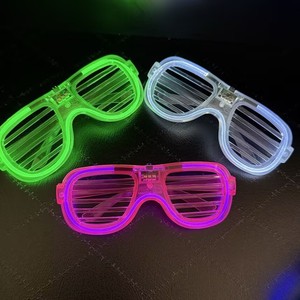 Stores vénitiens en plastique transfrontaliers, éclairage LED, lumière froide, imperméable, 1 couleur, lunettes créatives, accessoires d'ambiance pour bar et fête - Product Image 3