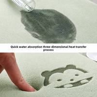 Tapis de sol semi-circulaire antidérapant à motif de dessin animé, modèle MF2301, pour salle de bain, entrée, chambre, porte - Lavable en machine