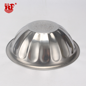 Vaisselle en gros, assiettes, ensemble de pates et bols en acier inoxydable, ensemble de plateau rond en métal en vrac pour la maison, l'école - Product Image 3