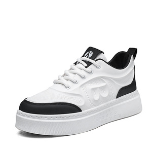 Sneakers de skate blanches pour hommes, design de luxe OEM, respirantes, semelle épaisse augmentant la taille, chaussures de sport décontractées tendance et polyvalentes - Product Image 5