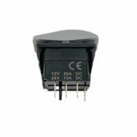 Interrupteurs à bascule étanches DC 12/24V de qualité marine, couvercle gris, 4 broches ON-OFF-ON pour yacht, voiture, électronique