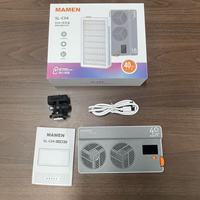 Lampe de photographie portable Mamen SL-C04 RGB 40W à luminosité réglable pour la photographie DSLR, les portraits et la prise de vue d'aliments en direct