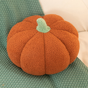 Cadeau d'Halloween pour enfants, coussin en velours en forme de citrouille orange pour chaise, lit ou hôtel, 23 cm, décoration de fenêtre - Product Image 5