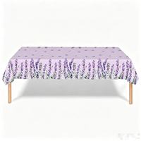Ensemble de vaisselle jetable sur le thème des papillons à la lavande, 20 pièces, assiettes en papier, serviettes, nappe, bannière pour décoration de fête d'anniversaire de fille