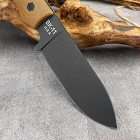 Couteau de survie multifonctionnel BK11 pour extérieur, EDC, avec manche en lin antidérapant, pour camping, chasse, sauvetage, outil épaissi, OEM
