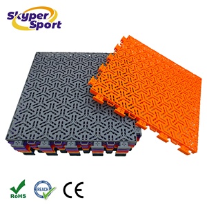 Baldosas Modulares de PP para Canchas de Baloncesto Portátiles, Baldosas Encajables para Canchas de Baloncesto Profesionales 3x3 con Absorción de Impactos - Product Image 1
