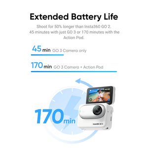 <span class=keywords><strong>Insta</strong></span> <span class=keywords><strong>360</strong></span> <span class=keywords><strong>GO</strong></span> 3/3S 64GB Vlogging Cámara pequeña para creadores Vloggers Monte en cualquier lugar para Sport Vlog Shooting - Product Image 3