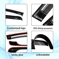 Accesorios exteriores para automóviles Potente productividad Visera de ventana de coche de alta calidad Deflectores de ventana Escudo de lluvia para Ford Ranger