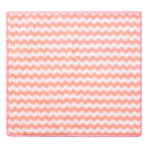 Paño de Cocina de Felpa Coral de 25x25cm con Diseño de Rayas y Borde Remallado, Paño Absorbente de Secado Rápido para Limpieza de Cocina - Product Image 1