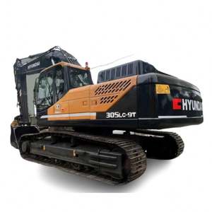 Excavatrice hydraulique sur chenilles Hyundai 305LC-9T d'occasion de 35 tonnes, fabriquée en Corée, avec moteur et pompe Cummins, à vendre - Product Image 1