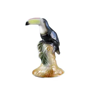 Vendita calda di Ceramica D'epoca Toucan Bird Figurine