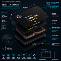 Carte NFC programmable réutilisable 13,56 MHz pour Google