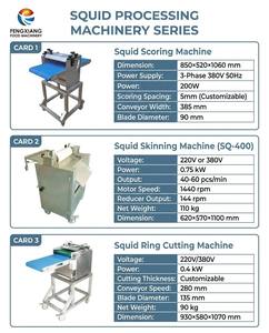 FENGXIANG Squid <b>Ring</b> Cutting Machine Stainless Steel Conveyor Type Semi-Automatic for Seafood Processing FGB-118 - Product Image 6