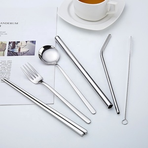 Juego de <span class=keywords><strong>Cubiertos</strong></span> Portátiles de Acero Inoxidable Reutilizables <span class=keywords><strong>para</strong></span> Viajes, con <span class=keywords><strong>Estuche</strong></span> de Bolsillo - Product Image 3