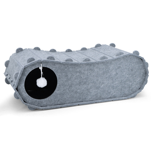 Giochi a 2 piani e casa per gatti addormentati <span class=keywords><strong>con</strong></span> soffice palline appese ai letti resistenti ai graffi in feltro Tunnel per gatti per animali domestici - Product Image 6