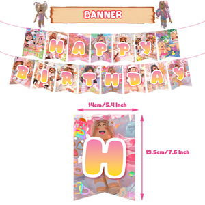 PAISTAR - Decoración para Fiestas Infantiles con Temática de <span class=keywords><strong>Roblox</strong></span>, Globos, Adorno para Pastel, Pancarta de Papel, Colores Personalizados, Gran Venta - Product Image 4