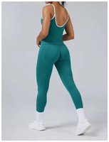 Pakaian Olahraga Wanita Grosir 2 Potong Cepat Kering Tanpa Jahitan Set Pakaian Gym untuk Wanita Set Yoga Fitness Ketat