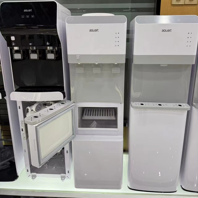 Water Dispenser with Ice Maker Bottom Load Plastic Housing RO Filter Hot & Cold RV Compatible China Manufacturer Customization