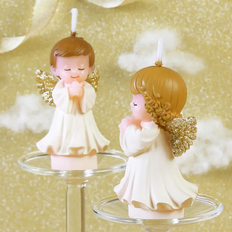 Factory Hot Sale High Quality Baby Shower Angel Candles Kids Birthday Cake Topper Baby Shower Party Souvenir Gifts