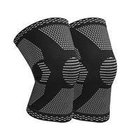 Genouillère de sport en nylon avec logo personnalisé, soutien flexible, compression, genouillères pour le basketball, équipement de protection