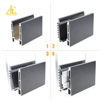 Clôture en Aluminium d'escalier de balustrade en aluminium de base de poteau avec accessoires prêt en stock, profilé en U en aluminium matériel de garde-corps en verre