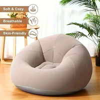 Canapé gonflable en forme de pouf avec logo personnalisé, en PVC résistant, design moderne, pliable, chaise d'extérieur pour adultes