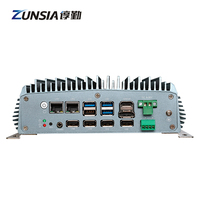 Mini PC industriel sans ventilateur avec processeur Celeron J6412 X86, 2 ports LAN, 6 ports COM, 2 x DDR4 8 Go de RAM, 256 Go de SSD