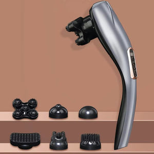 Pistola de masaje corporal de percusión eléctrica inalámbrica de mango largo de Venta caliente masajeador de martillo corporal de tejido profundo - Product Image 2