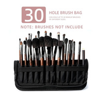 Porte-pinceaux de maquillage noir de voyage, étanche, vertical, boîte de rangement pour pinceaux de maquillage