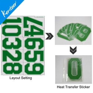 Tùy Chỉnh Sắt Trên Thể Thao Bóng Đá Jersey Số Và Chữ Báo Chí Nhiệt Chuyển Số Cho Áo - Product Image 3