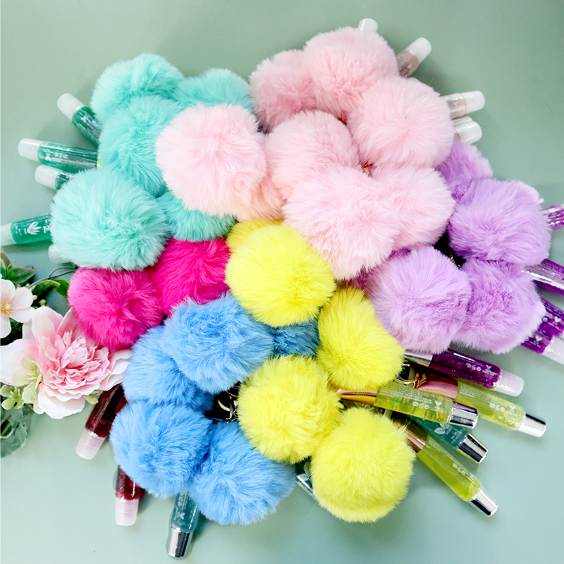 Фирменный блеск для губ, прозрачный, под заказ, для детей, без логотипа, сделайте свой собственный розовый брелок для ключей, брелок для ключей, блеск для губ