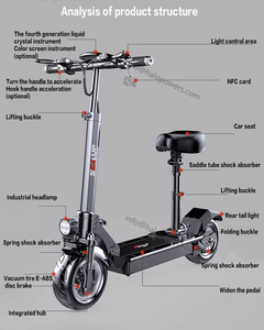 9 10 pollici scooter elettrico adulto 1000w 800w 500w 400w <span class=keywords><strong>e</strong></span> scooter elettrico elektrikli scooter elektrische trotinette elettrique - Product Image 4