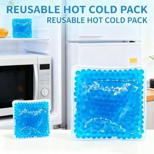 Packs de glace en gel chauds et froids réutilisables Perles de gel carrées OEM Pack de glace chaude et froide - Product Image 4