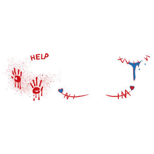 Halloween tatouages temporaires autocollant Halloween effrayant sang main Joker mal Halloween maquillage étanche tatouage pour visage bras - Product Image 6
